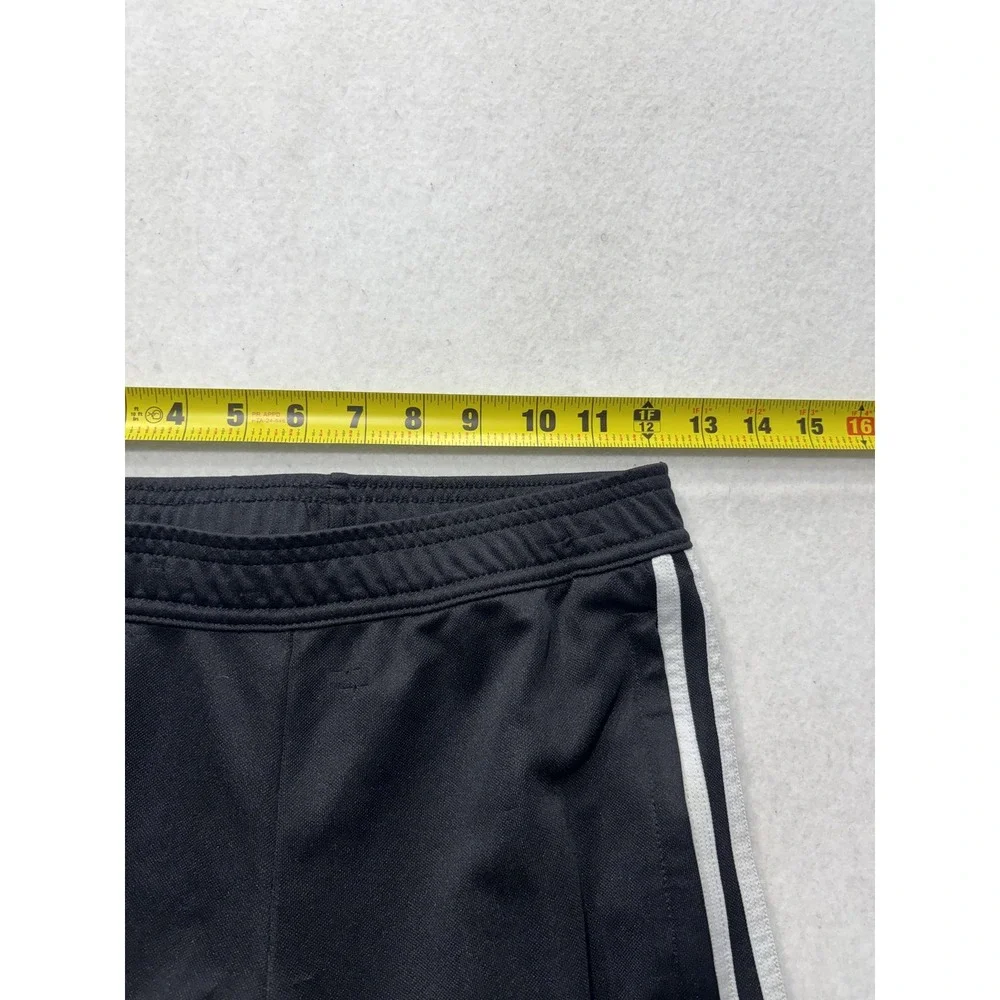 Adidas Track Pants Mens XS Black AEROREADY Elastic Waist Side Stripe Tapered